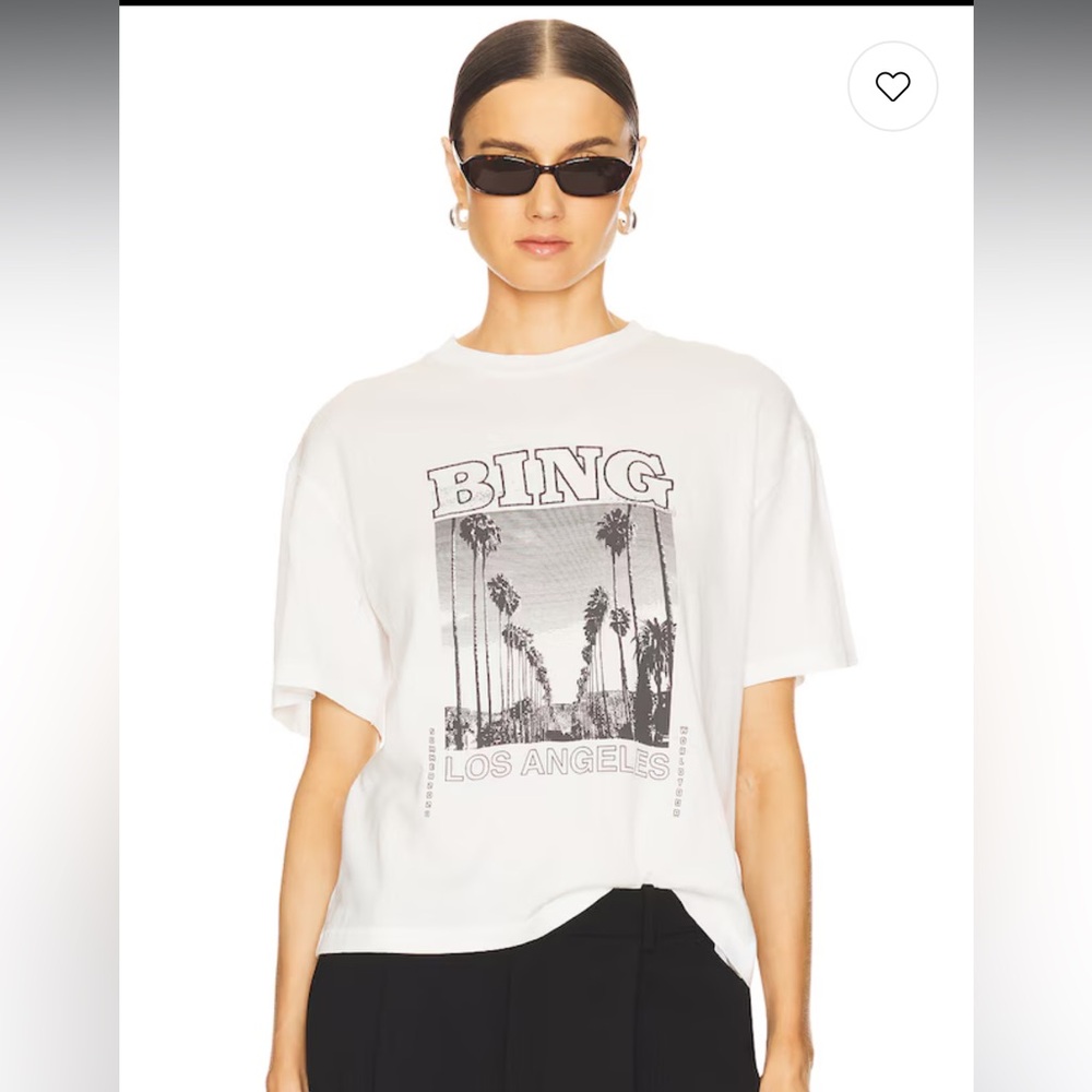 Anine Bing Louis Bing Tour Tee in Ivory, Small